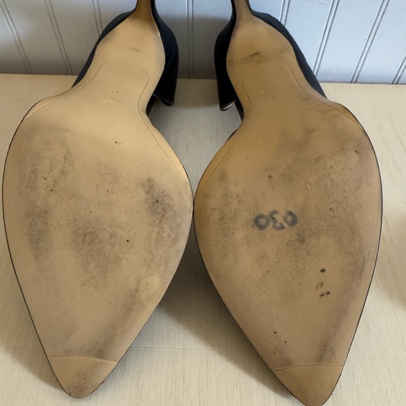 BCBGeneration Black Heels with Chain Trim - Picture 8 of 8